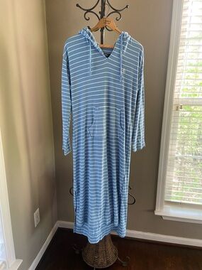 Lauren Ralph Lauren Stripped Hooded Long Sleeve Loungewear Ballet SZ M